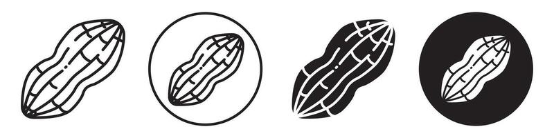 Peanut Icon set collection for web vector
