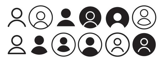 Profile Icon set collection for web vector