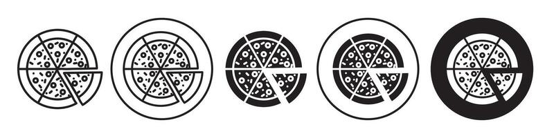 Pizza Icon set collection for web vector