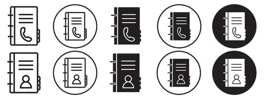 Phone Book Icon set collection for web vector