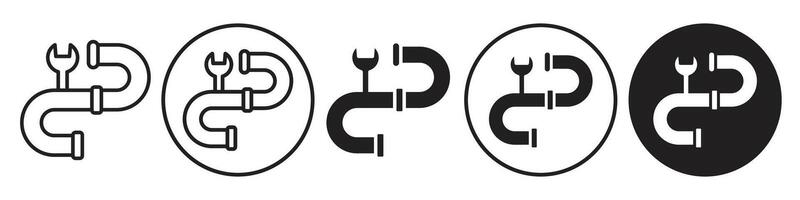 Pipe Repair Icon set collection for web vector
