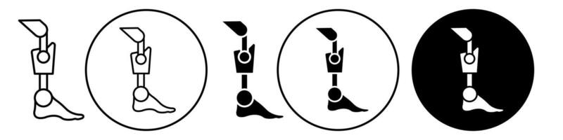 Prosthetic eleg icon set collection for web vector