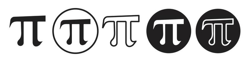Pi symbol set collection for web vector