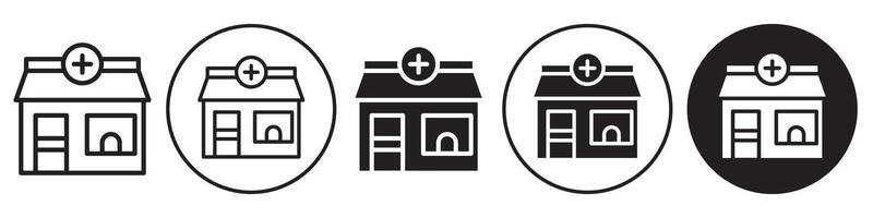 Pharmacy Icon set collection for web vector