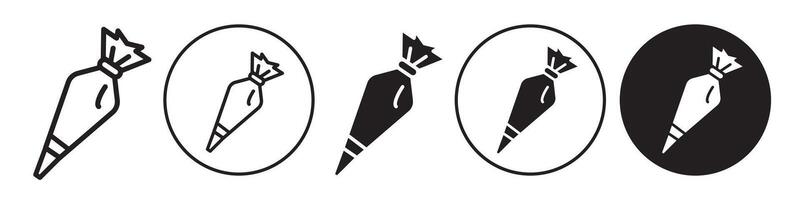 Pastry bag icon set collection for web vector