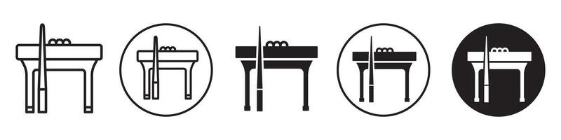 Pool Table Icon set collection for web vector