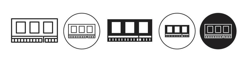 Ram memory icon set collection for web vector