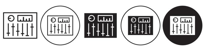 Sound mixer icon set collection for web vector