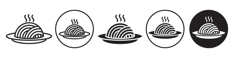 Pasta Icon set collection for web vector