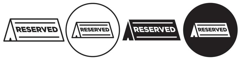 Reserved Icon set collection for web vector
