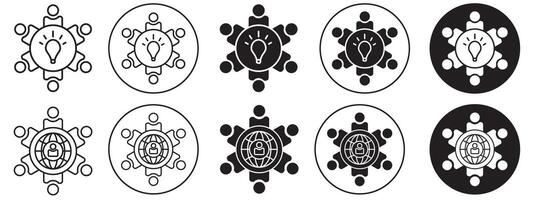 Conference Icon set collection for web vector