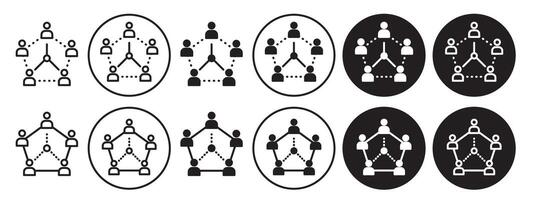 Human interaction Icon set collection for web vector