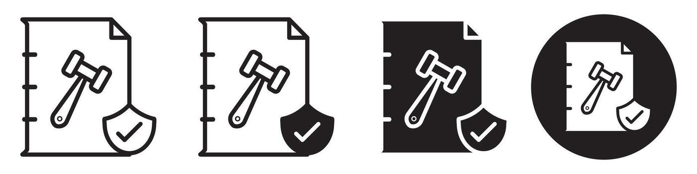 Code pof conduct glyph icon set collection for web vector