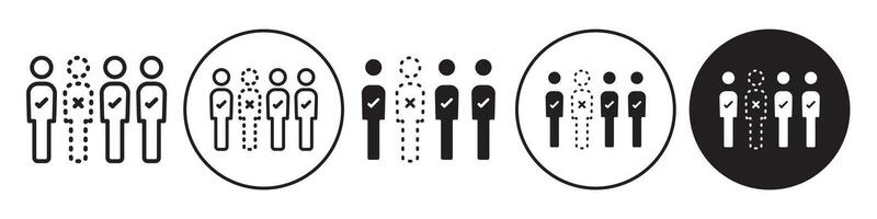 Absentees Icon set collection for web vector