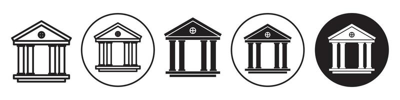 Bank Icon set collection for web vector