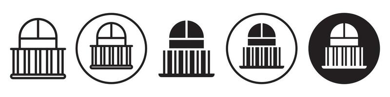Balcony Icon set collection for web vector