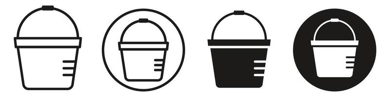Bucket Icon set collection for web vector