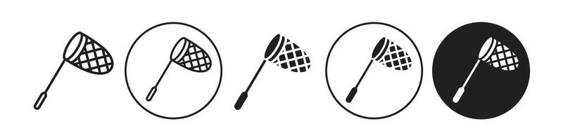 Catching net icon set collection for web vector