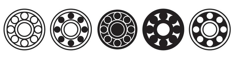 Ball Bearing Icon set collection for web vector