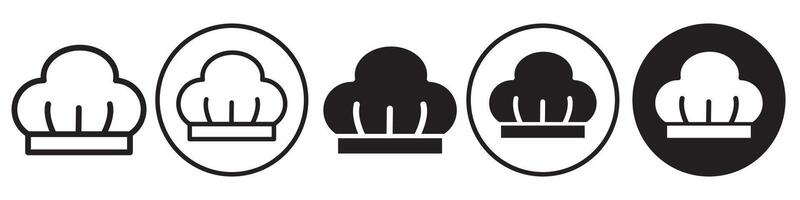 Chef Hat Icon set collection for web vector