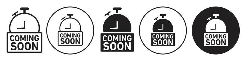Coming Soon Icon set collection for web vector