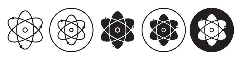 Atom Icon set collection for web vector