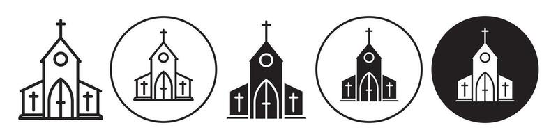 Church Icon set collection for web vector