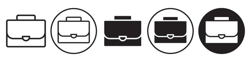 Briefcase Icon set collection for web vector