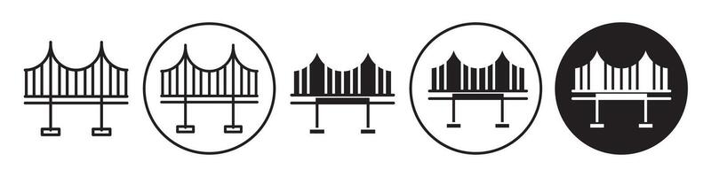 Bridge icon set collection for web vector