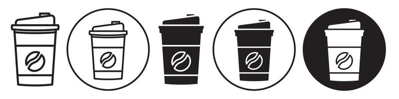 Coffee cup icon set collection for web vector