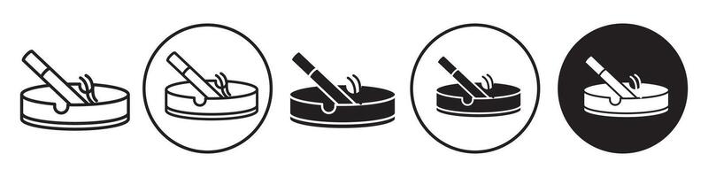 Ash Tray Icon set collection for web vector