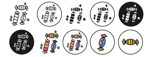 Candy Icon set collection for web vector