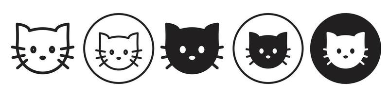 Cat Icon set collection for web vector