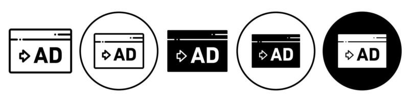 Ads Icon set collection for web vector