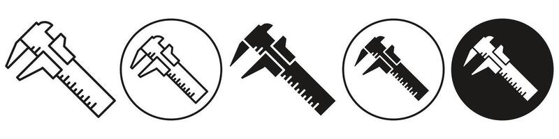 Caliper Icon set collection for web vector