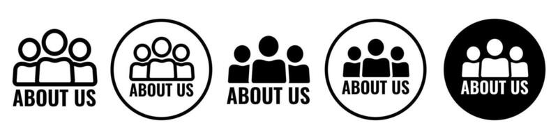 About Us Icon set collection for web vector