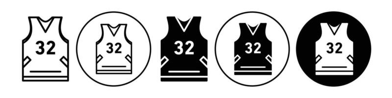 Basket ball jersy icon set collection for web vector