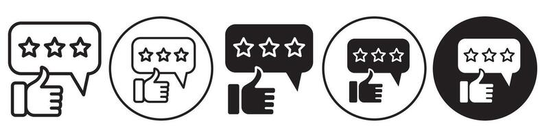 Customer review icon set collection for web vector