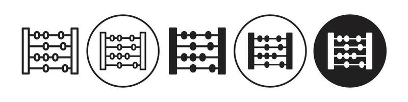 Abacus icon set collection for web vector