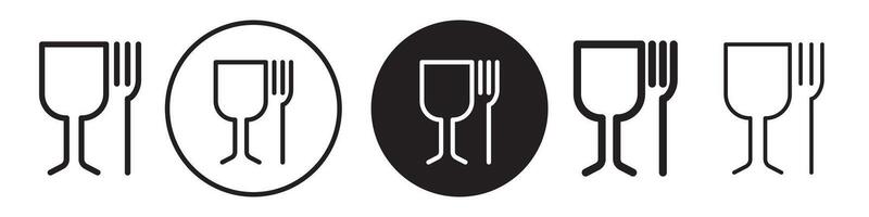 Food Safe mark Icon set collection for web vector