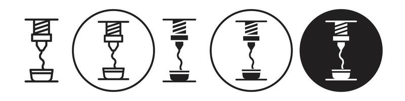 Extruder icon set collection for web vector
