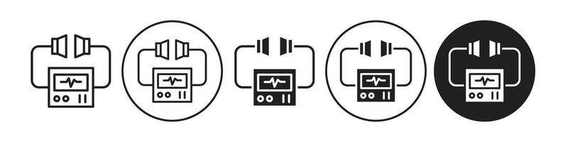 defibrillator icon set collection for web vector