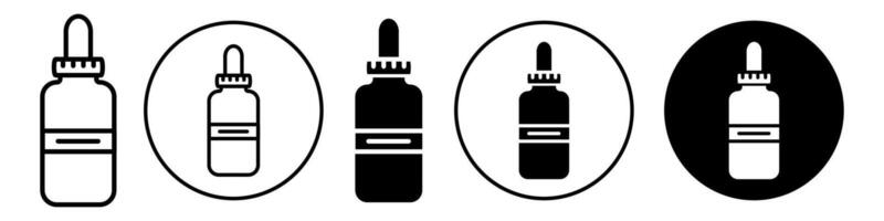dropper bottle set collection for web vector