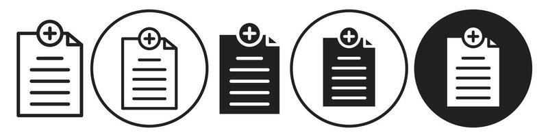 Add new Document Icon set collection for web vector
