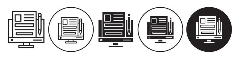 Blog Icon set collection for web vector
