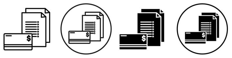 Credit History Icon set collection for web vector