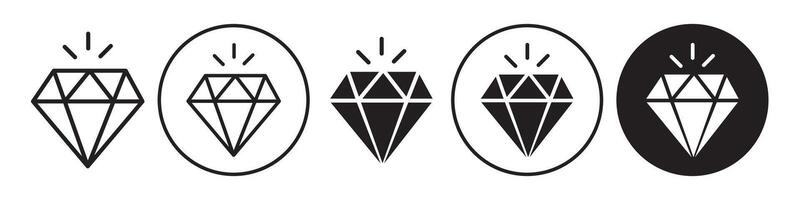 Diamond Icon set collection for web vector