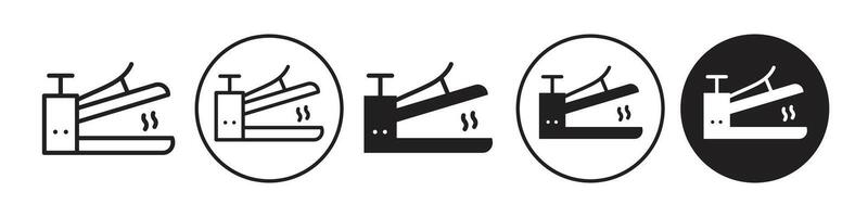 Heat press icon set collection for web vector