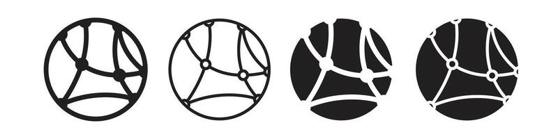 Global technology icon set collection for web vector
