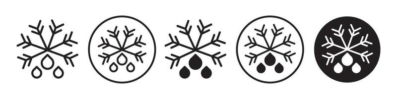 Defrosting Icon set collection for web vector